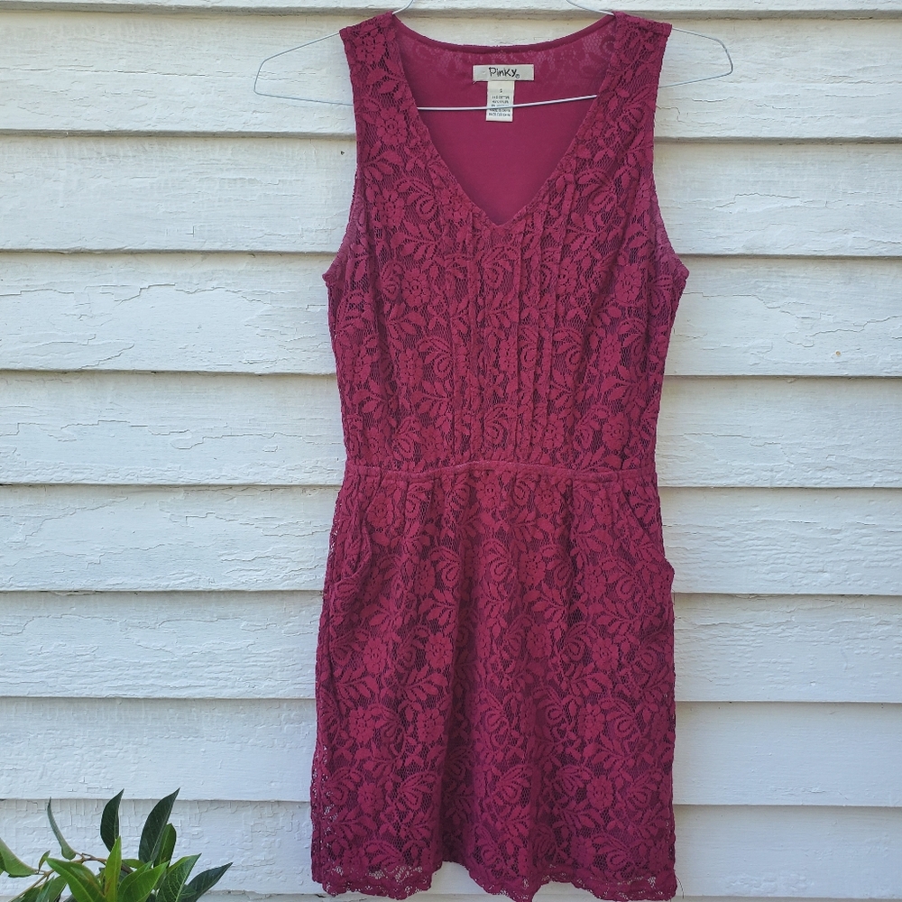 Magenta Lace Dress